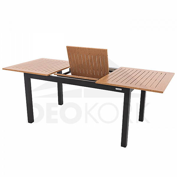 Expandable aluminum table EXPERT WOOD 220/280x100 cm (anthracite)