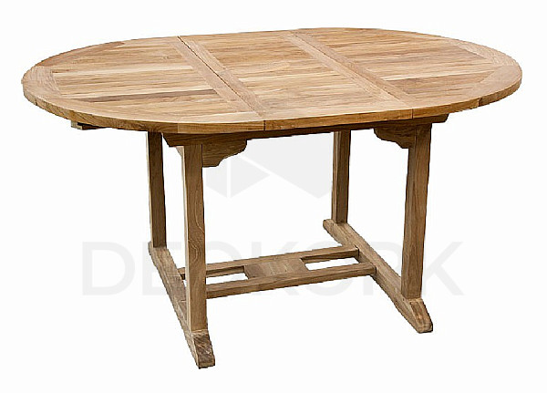 Oval garden table SANTIAGO 120/170 cm (teak)