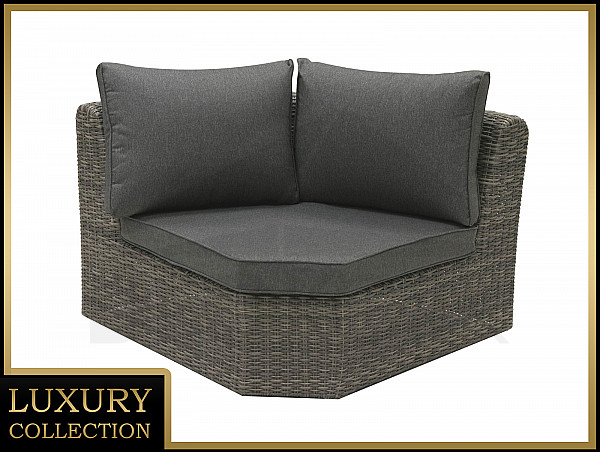 Rattan corner piece BORNEO LUXURY (grey)