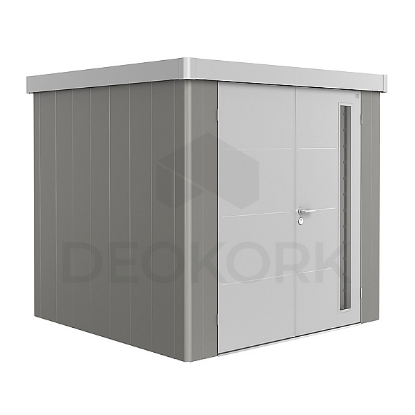 Garden house BIOHORT NEO DUO 2B 236 x 236 (gray quartz metallic/silver metallic)