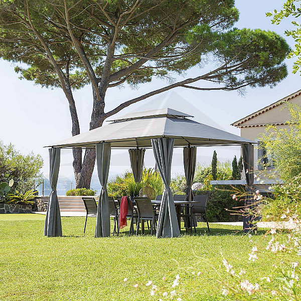 Garden metal gazebo BRISBANE 3x4 m