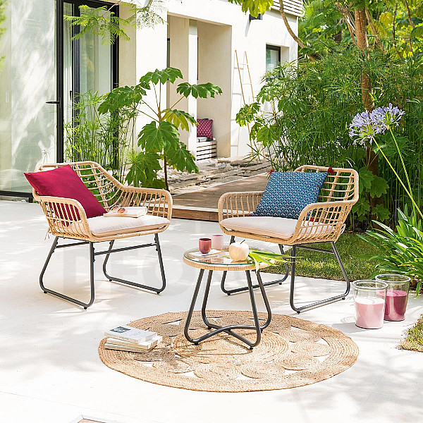 SALSA DUO rattan set for 2 people