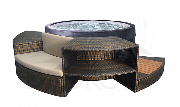 Mobile hot tub VITA including furniture (800 l)