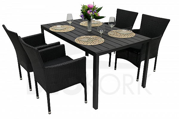 Garden rattan set PALERMO 1+4 (various lengths)