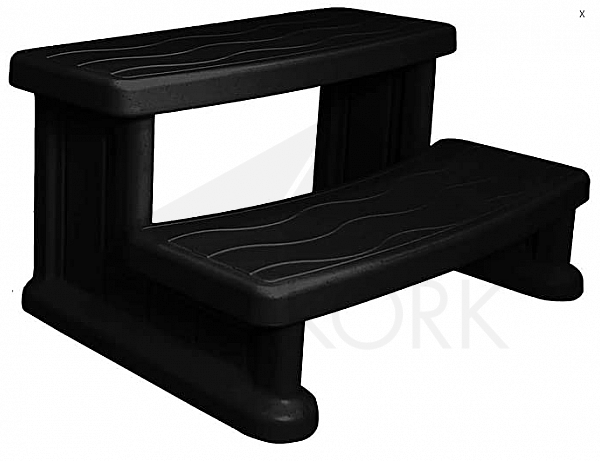 Steps to the hot tub SPA SIDE STEP Black