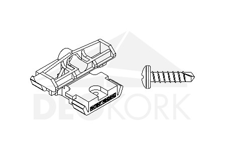 Set PVC clip 9486 for Al. base profiles, TWINSON