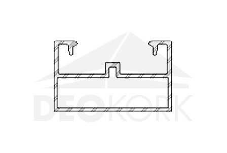 Aluminum base profile 9530, 30x50x6000 mm, TWINSON