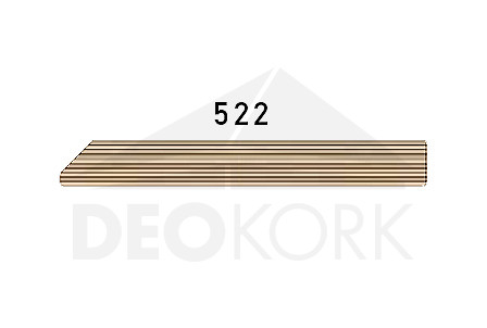 Skirting board walnut 9556 522, 78x10x4500/6000 mm, TWINSON