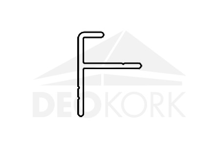 Initial and final aluminum profile F, 9366, 21x28x3000 mm, for Al. documents, TWINSON