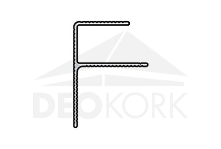 Start and end aluminum profile F 9363, 40x57x6000 mm, for base profile 9234, TWINSON