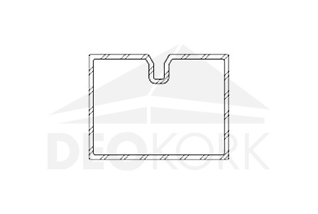 Non-load-bearing aluminum base profile 9234, 30x40x6000 mm, TWINSON