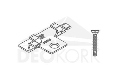 Stainless steel clip set 9477, for base profile 9234 and wood, TWINSON