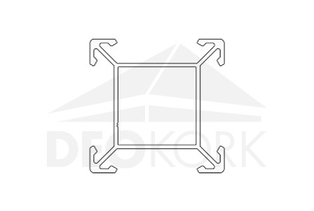 CLICK SYTÉM Base aluminum profile 4S 9235, 50x50x6000 mm, TWINSON