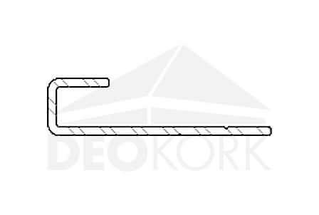 Start and end profile 2761, 8x30x3000 mm, TWINSON O-WALL