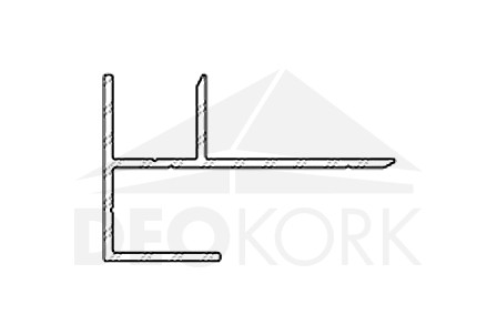 Aluminum profile for cladding details 9565, 32x50x3000 mm, TWINSON O-WALL