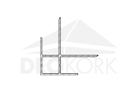 Universal corner aluminum profile 9566, 50x50x3000 mm, TWINSON O-WALL