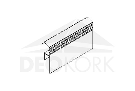 Termination/top profile with ventilation grid 9569, 3000 mm, TWINSON O-WALL