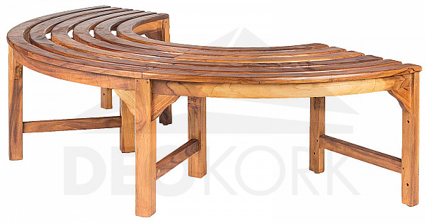 Circular teak garden bench AGNES II without back