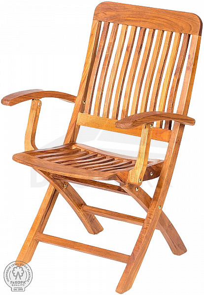 Garden teak folding chair ANGELO