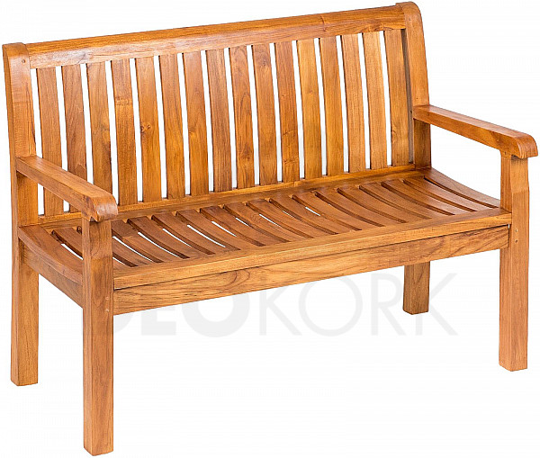 Garden teak bench PIETRO 120 cm