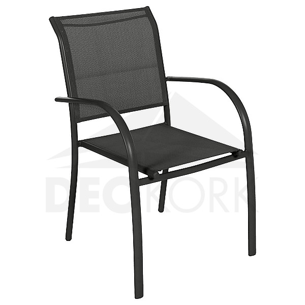 Aluminum armchair with fabric VALENCIA (anthracite)