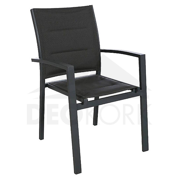 Aluminum armchair with fabric CATANIA (anthracite)