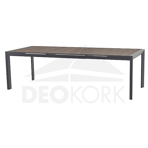 SALE Aluminum table LIVORNO 214/274x110 cm (anthracite)