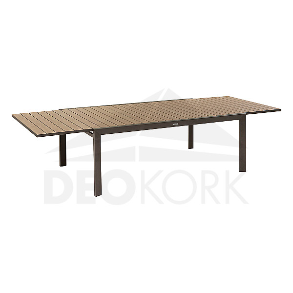 Aluminum table BRIXEN 200/320 cm (grey-brown)