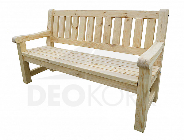 Massive ROBUSTA pine garden bench 3-seater