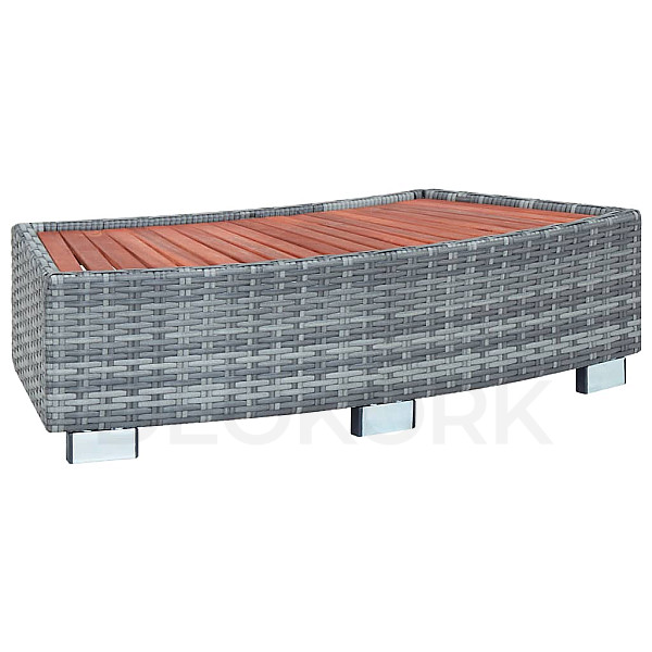 Step to the mobile hot tub (gray artificial polyrattan)