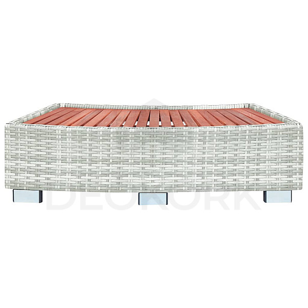 Step to the mobile hot tub (light gray artificial polyrattan)