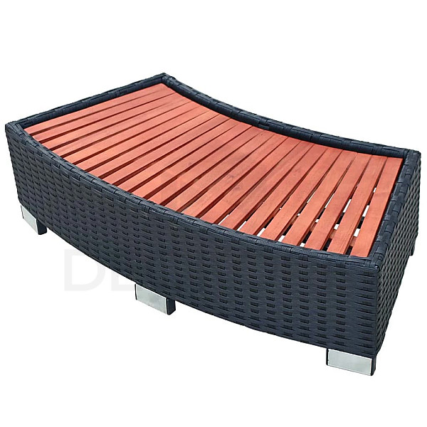 Step to the mobile hot tub (black artificial polyrattan)