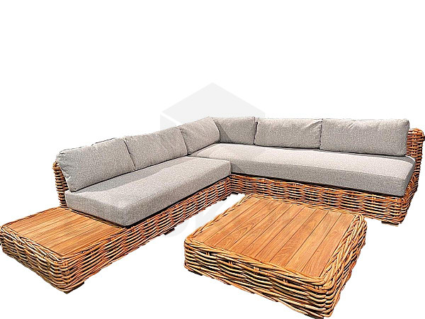 Garden rattan set PALERMO - light