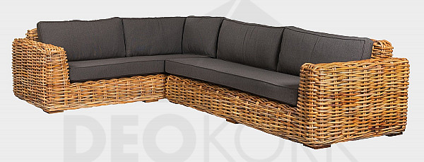 Garden rattan sofa NURU - right corner