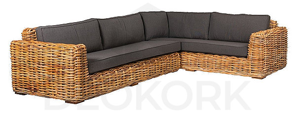 Garden rattan sofa NURU - left corner