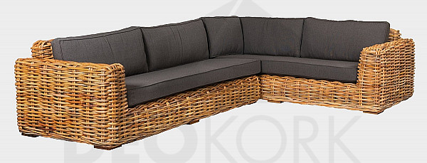 Garden rattan sofa NURU - left corner