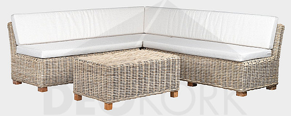 Garden rattan set MIRABELLA III. corner