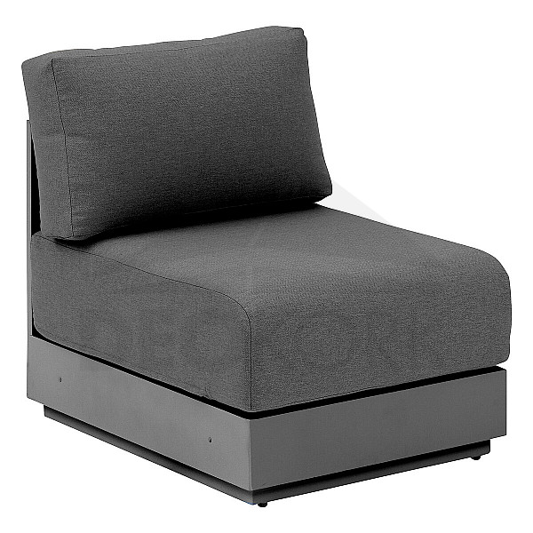 Central aluminum armchair MADRID (anthracite)