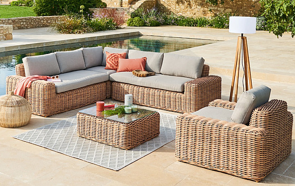 Rattan variable set MALAGA for 6 people