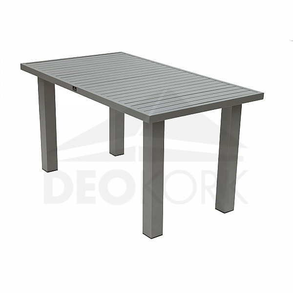 Height-adjustable aluminum table 140x80 cm TITANIUM (2in1)