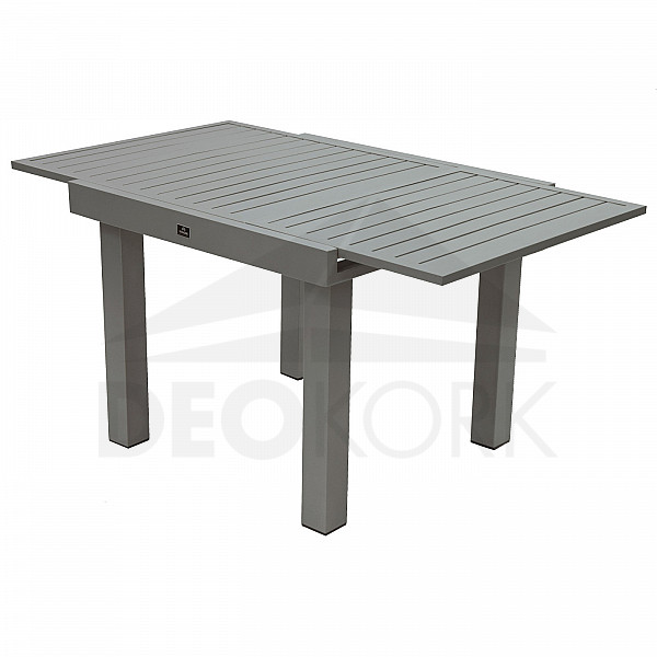 Aluminum folding and height-adjustable table 90/150x90 cm TITANIUM (2in1)