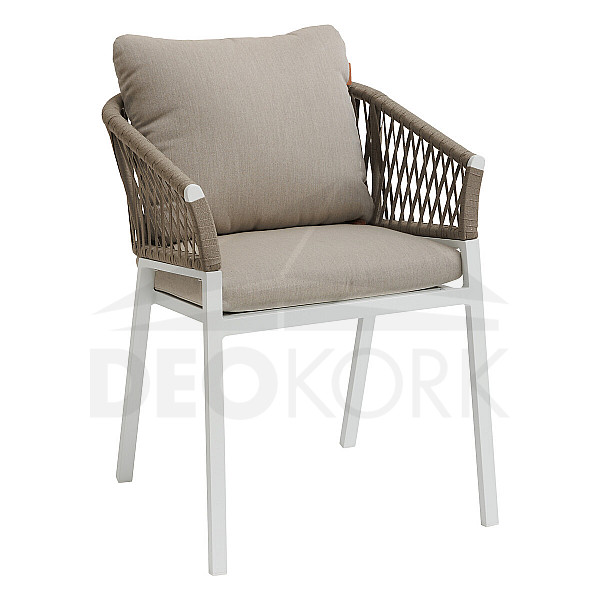 Aluminum dining chair COLUMBIA (white)