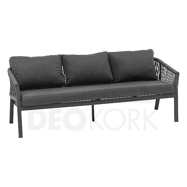 Aluminum 3-seater bench COLUMBIA (anthracite)