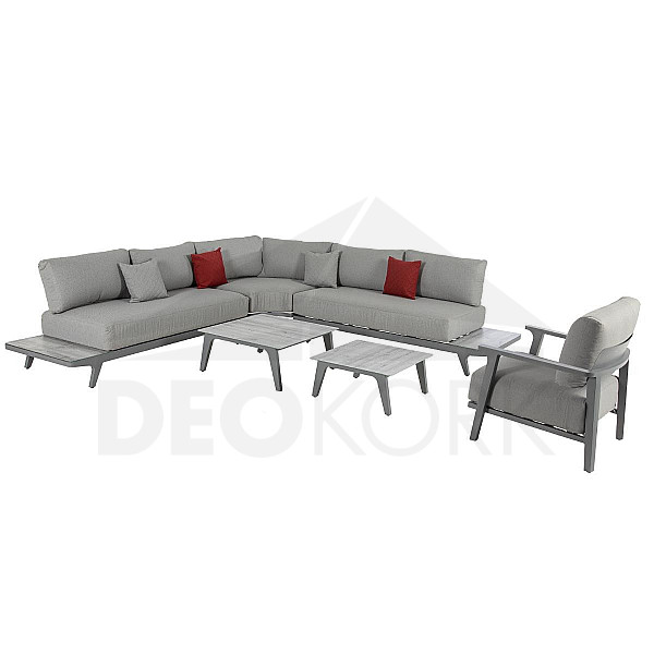 Aluminum luxury set SAN DIEGO for 8 people