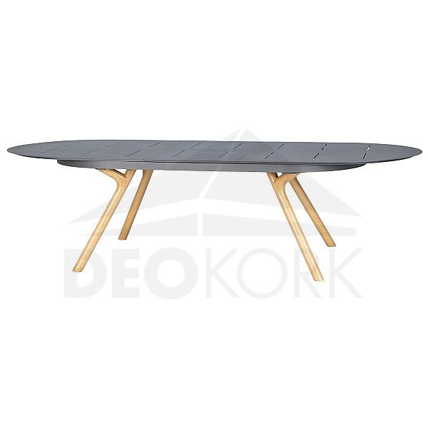 Aluminum dining table BOLZANO 162/280x110 cm