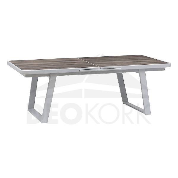 Aluminum table GALIA 220/280x113 cm (white)