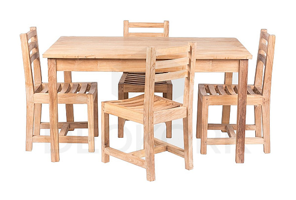 Children&#39;s teak set LAURA LAURIN