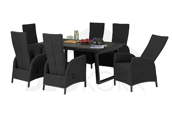 Adjustable garden dining set LIVORNO PARIS 2 (anthracite)