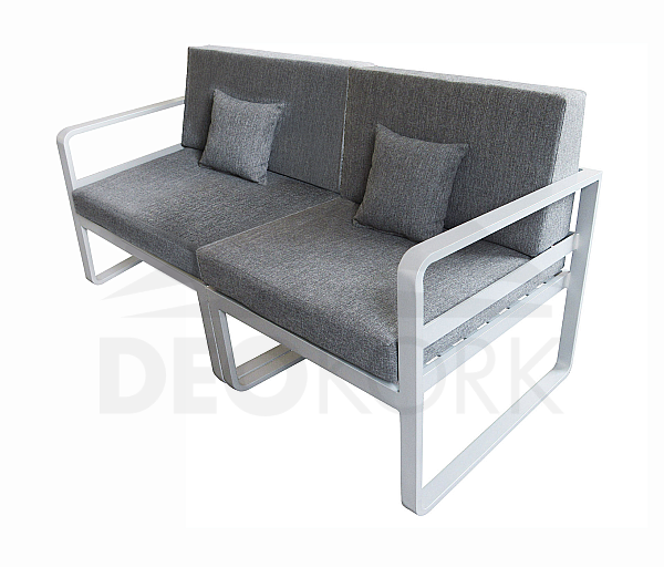 Aluminum 2-seater bench GRENADA II. (positionable)