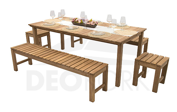 Garden teak set JOHNSON 1+2+2